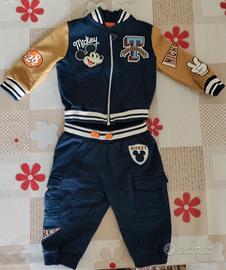 Tuta Disney Original Marines e cardigan 6/9 mesi