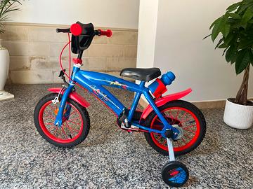 Bicicletta Bimbo Spider-Man con Rotelle