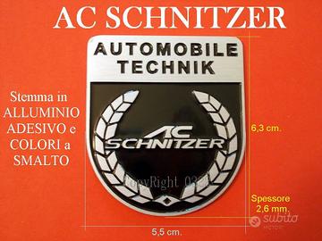 Stemma AC SCHNITZER Emblema Logo alluminio adesivo