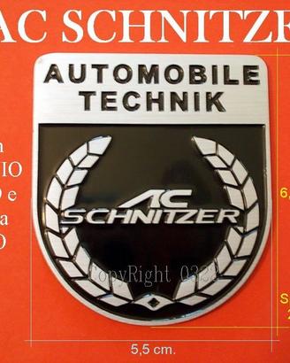 Stemma AC SCHNITZER Emblema Logo alluminio adesivo