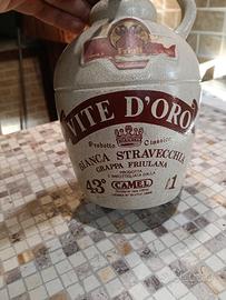 bottiglia ceramica vintage  grappa friulana 