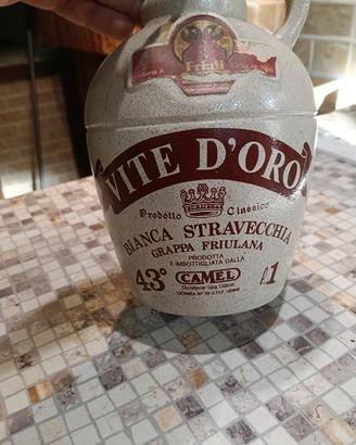 bottiglia ceramica vintage  grappa friulana 