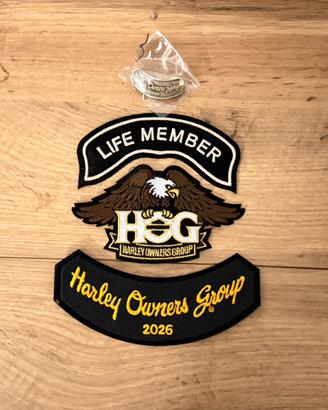 Harley Davidson Patch Life Member + HOG 26