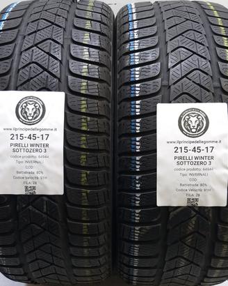 2 GOMME 215 45 17 PIRELLI A64944