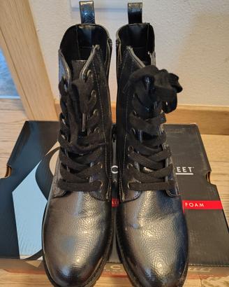 Stivaletti donna grigio metallizzato