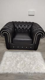 Poltrona in pelle tipo Chesterfield come nuova!