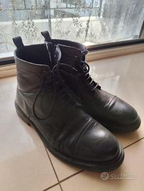 Stivali Exton neri vera pelle