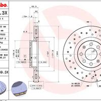 Set di 2 dischi Brembo XTRA da 284 mm per Punto