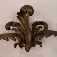 Antica cimasa decoro fregio in bronzo del ‘700