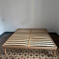 base letto in legno queen size 180 x 200