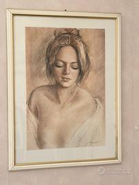Quadro vintage con cornice di Fernando Brunetti
