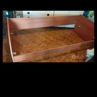 LETTO SINGOLO TELAIO IN LEGNO + MATERASSO + RETE