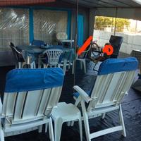 Roulotte con veranda tendalino cucinotto