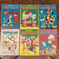 Lotto di 6 albi originali Topolino Mondadori '70