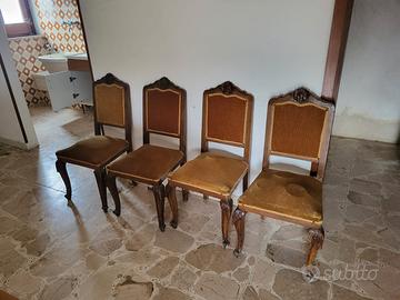 4 Sedie antiche anni 50