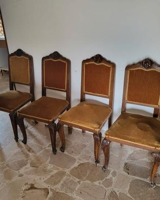 4 Sedie antiche anni 50
