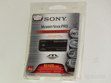 SD Card Sony Memory Stick Pro 512 Mb nuova