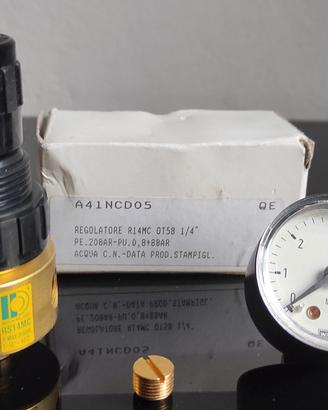 Regolatore di Pressione 1/4G F in ottone x acqua 