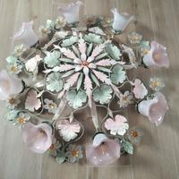 Plafoniera anni 80/90 in ferro battuto 12 luci