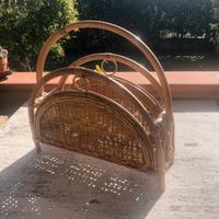 Portariviste vintage vimini e bamboo