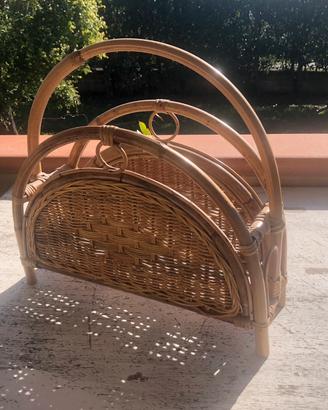 Portariviste vintage vimini e bamboo