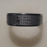 Anello Ave Maria acciaio uomo misura 21mm