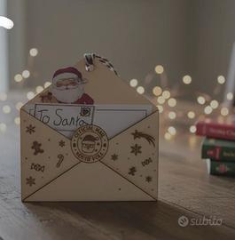 letterina babbo natale 🎅in legno 