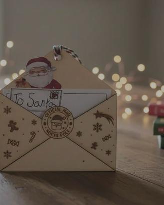letterina babbo natale 🎅in legno 