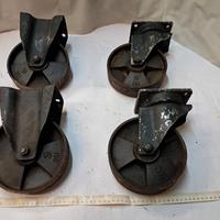 ruote pesanti d180 vintage2 fisse + 2 piroettanti 