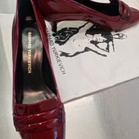 scarpe tacco bordeaux 