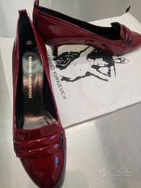scarpe tacco bordeaux 