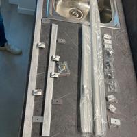 barre portautensili cucina acciaio inox satinato