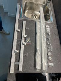 barre portautensili cucina acciaio inox satinato