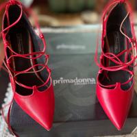 Décolleté colore rosso, tacco 10, PrimaDonna
