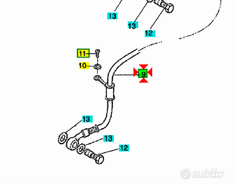 -tubo freno ant Yamaha Aerox 50 5BRF58721100