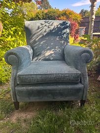 Poltrona vintage anni ‘80 velluto