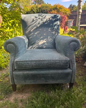 Poltrona vintage anni ‘80 velluto