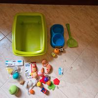 TOILETTE LETTIERA PALETTA CIOTOLA CONO GIOCHI