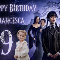 Poster Compleanno MERCOLEDÌ ADAMS 150X100