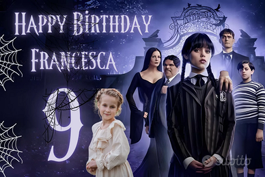 Poster Compleanno MERCOLEDÌ ADAMS 150X100