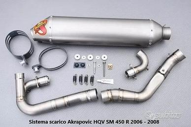 Sistema scarico Akrapovic HQV SM 450 R 2006 - 2008