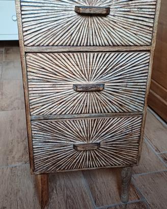  coppia di comodini  in teak Maison du mond 