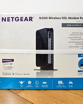 NETGEAR modem router wifi n300 adsl2+ nuovo