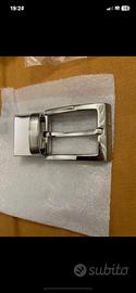 Cintura fibbia Ermenegildo Zegna uomo acciaio