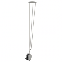 Ikea KRILLE Gamba con rotella, bianco, 70 cm