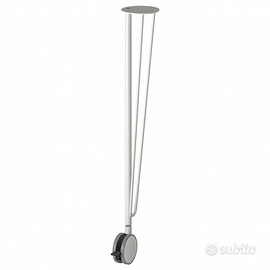 Ikea KRILLE Gamba con rotella, bianco, 70 cm