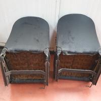 Coppia sedili neri anteriori fiat 500, 126