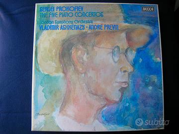PROKOFIEV THE 5 PIANO CONCERTOS 3 LP box DECCA uk