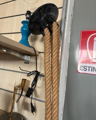 Lampadario a Sospensione con Corde Nautiche