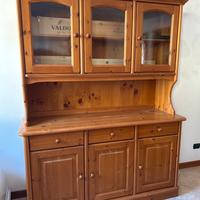 Credenza / cristalliera in pino